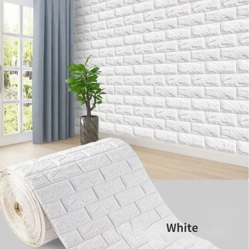 3D Brick-Style Self-Adhesive Wallpaper Roll