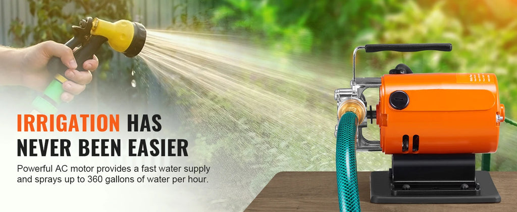 SucceBuy 120V 360 GPH Portable Water Transfer Pump