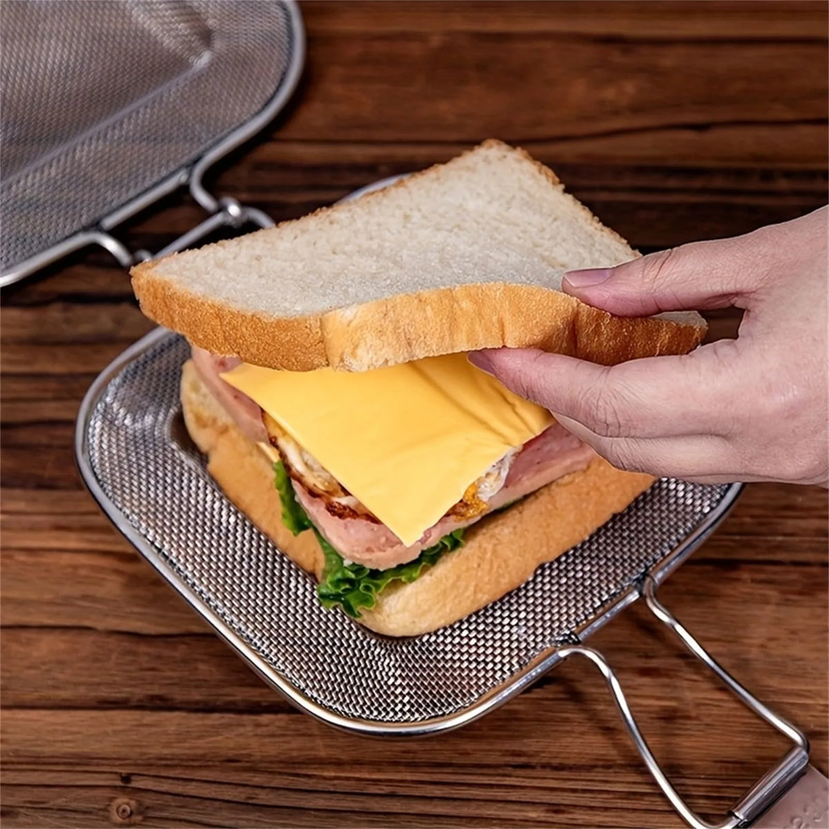 Stainless Steel Sandwich Grill Basket