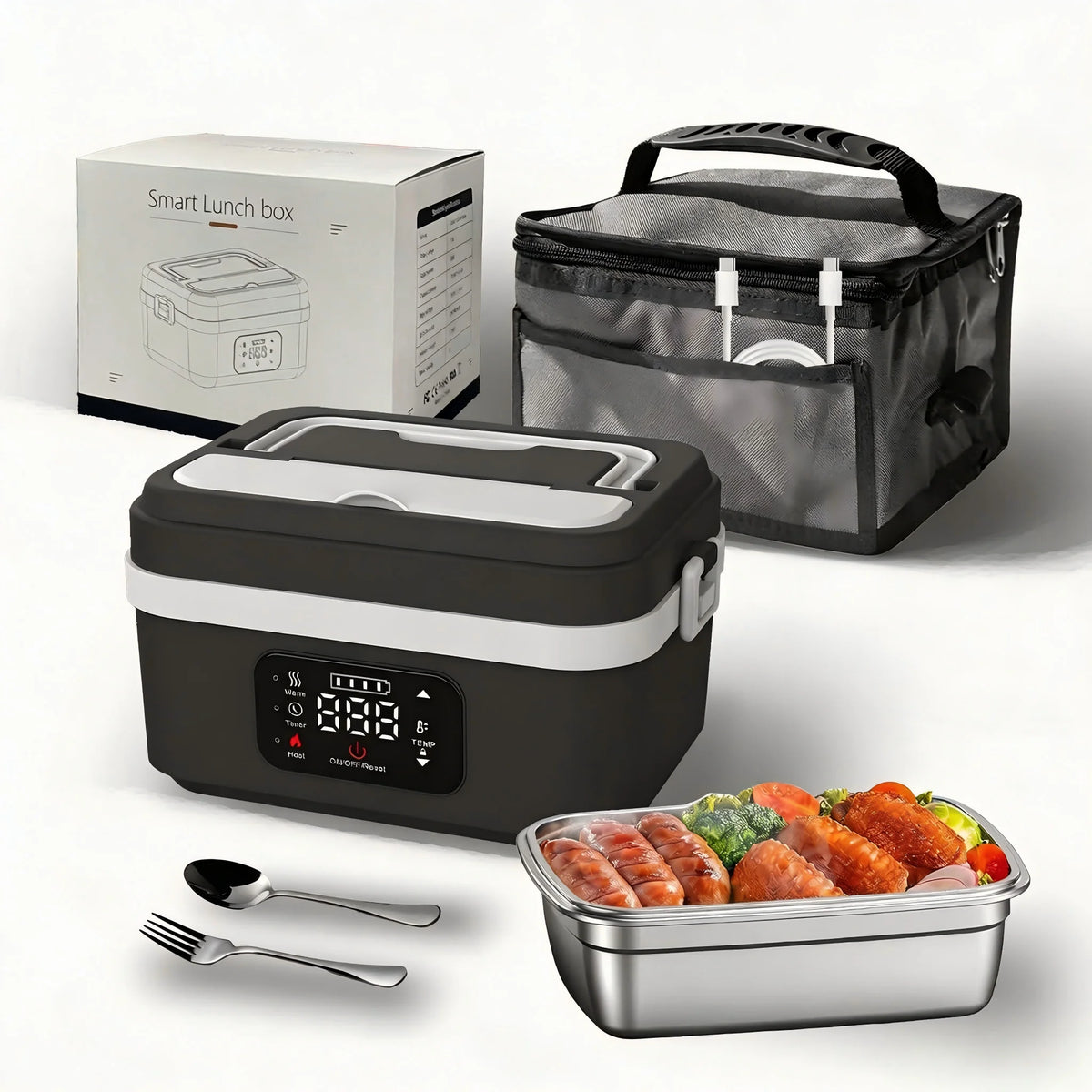 Cordless Rechargeable Heated Lunch Box – 1L, 60W