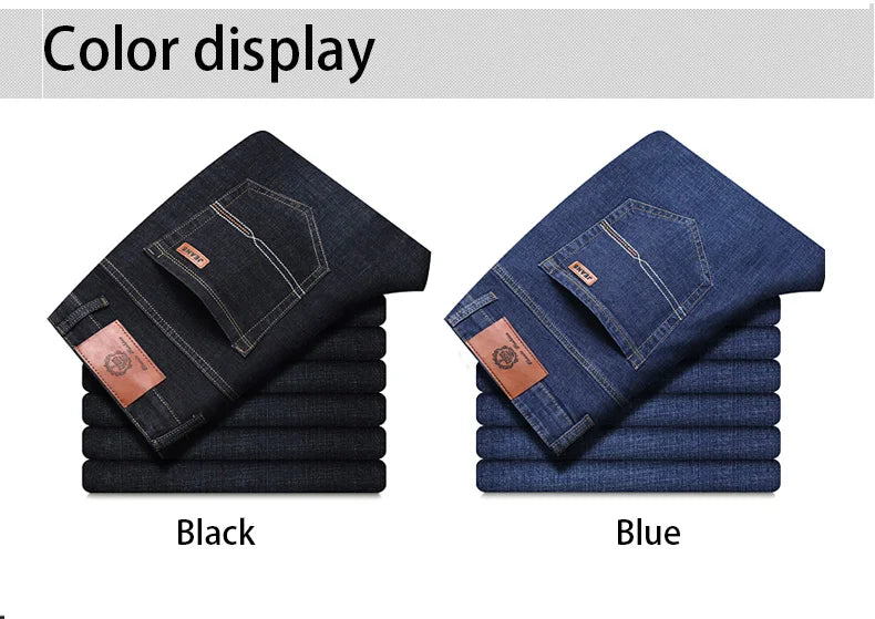 Men's Slim Straight-Leg Black Jeans