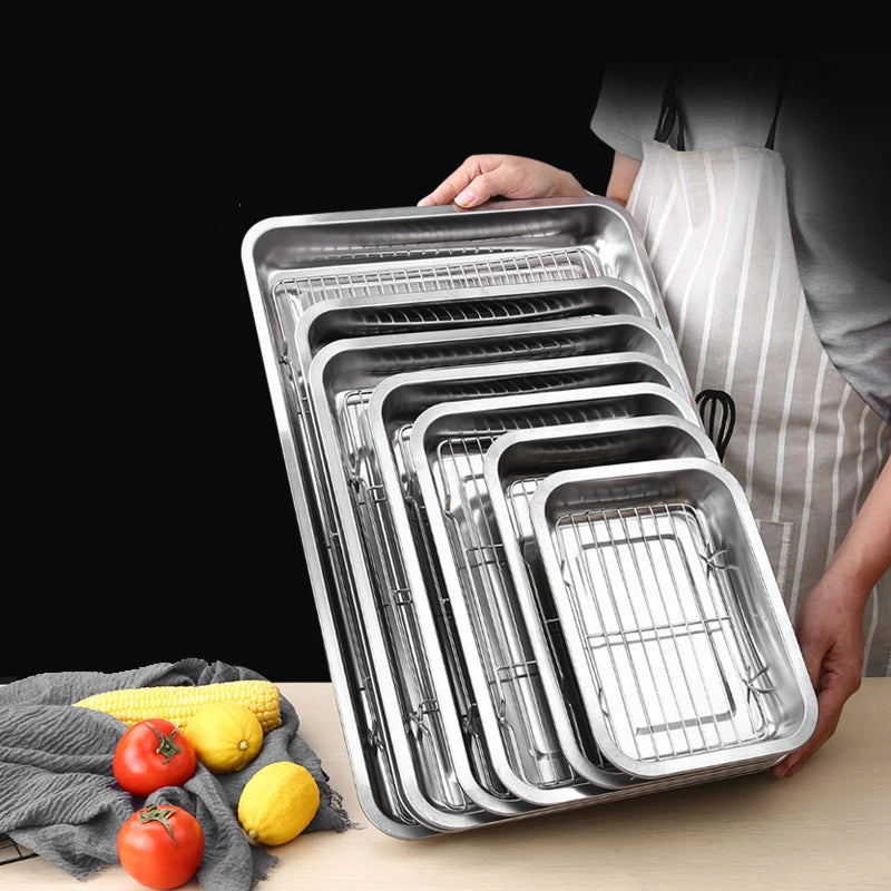 YOWEI Stainless Steel Baking Tray & Cooling Rack