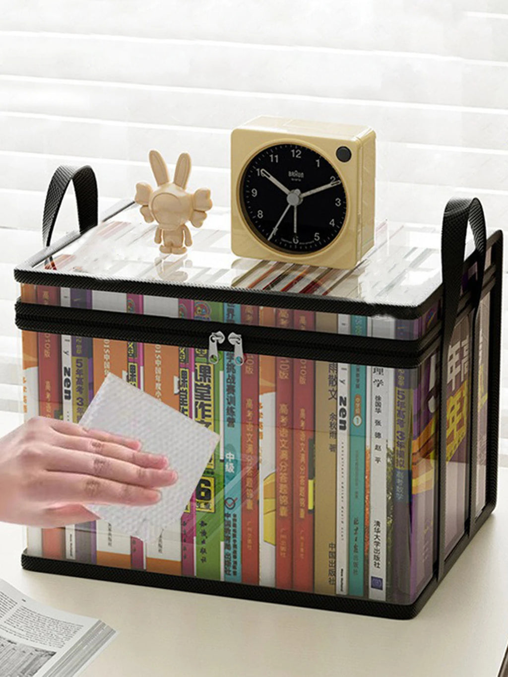 Foldable PVC Book Storage Organizer