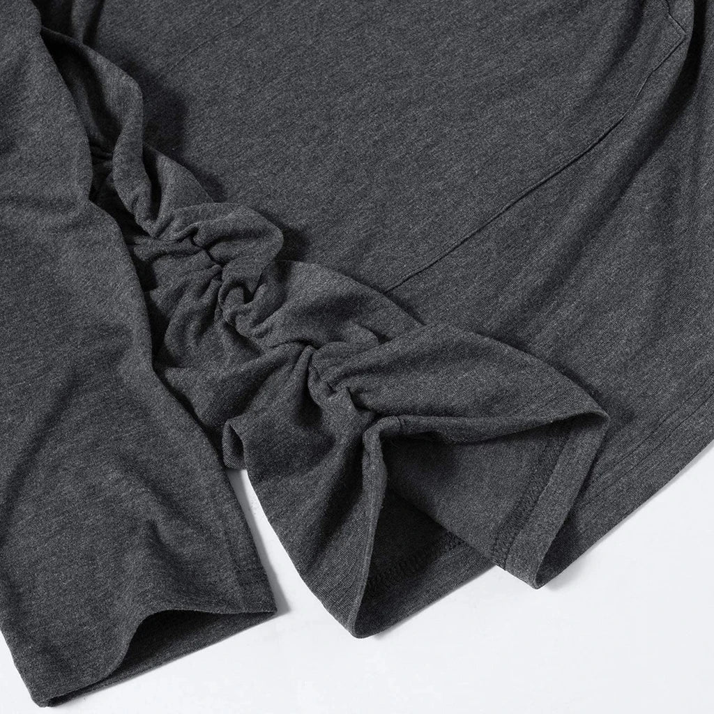 Striped V-Neck Maternity Hoodie
