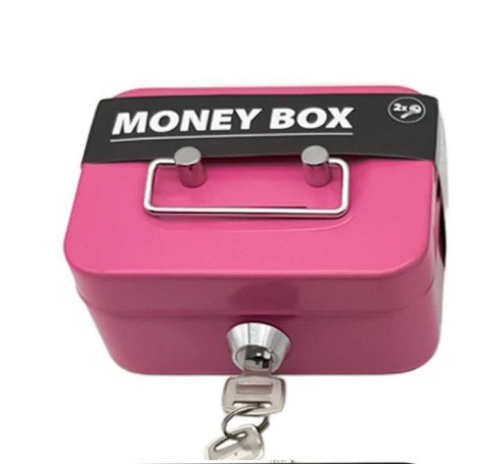 Portable Locking Coin Bank with Key