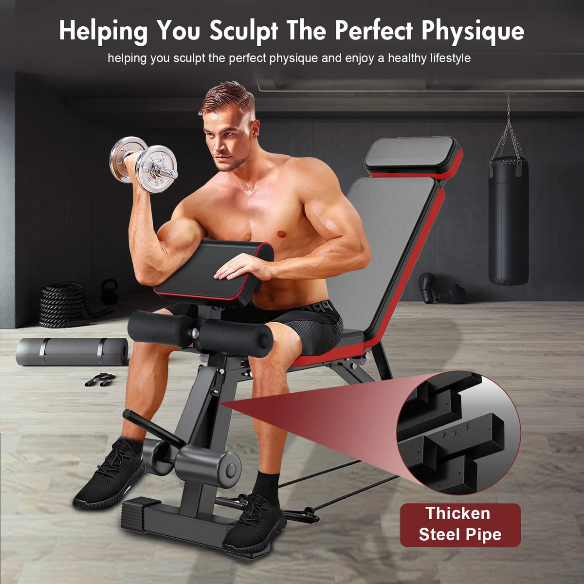 Seven-Position Foldable Weight Bench
