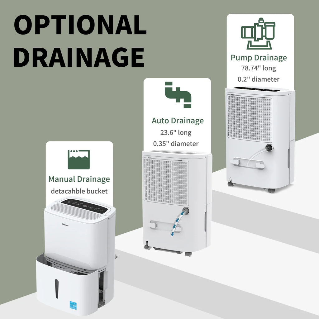 Shinco 150-Pint Large-Room Dehumidifier with Pump