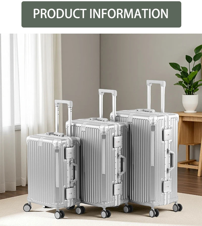 BunnyFly Suitcase Travel Suitcase Men Women 20 Carry-On Luggage Women PC Aluminum Frame Trolley Case TSA Password Lock Whispering Desires Shoppe