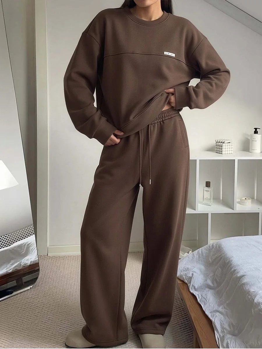 Women's Crewneck Sweatshirt and Pants Set
