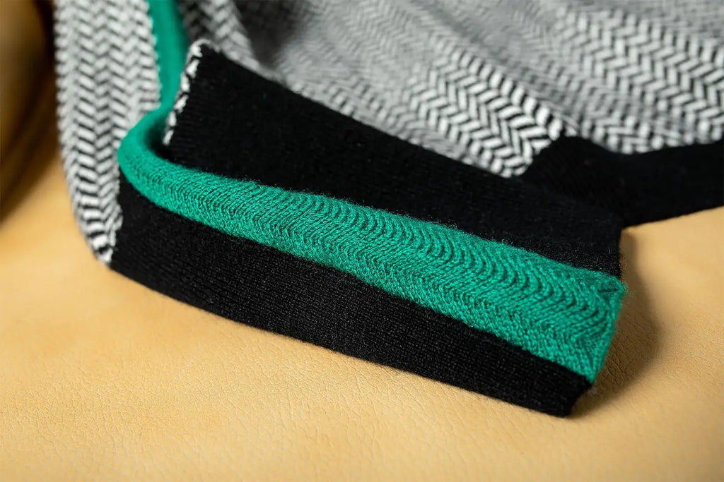Women's Contrast-Color High-Neck Sweater