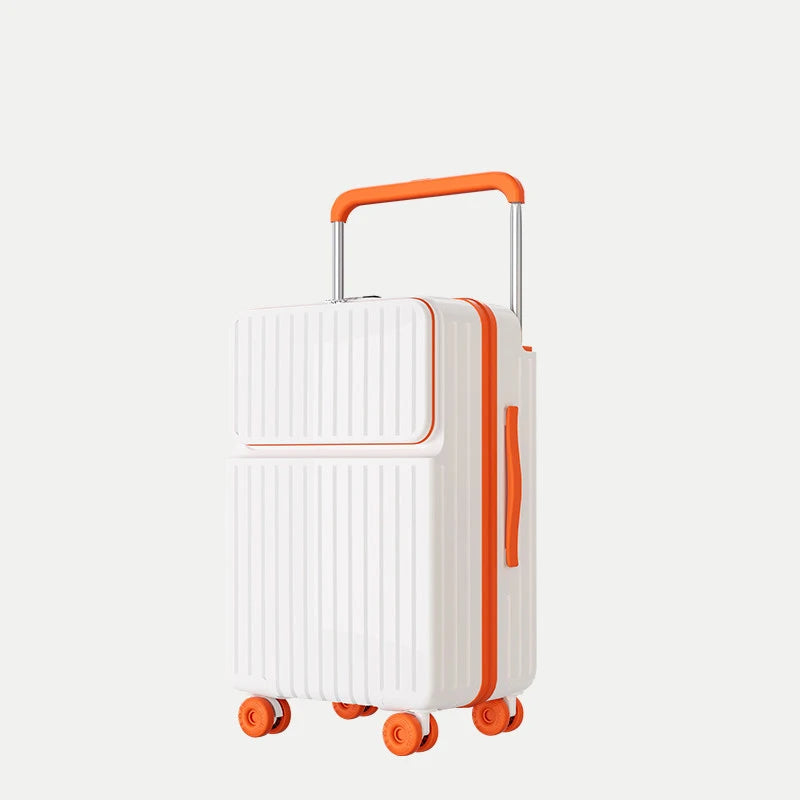 Front-opening Luggage Macaron Colors Pure PC 20 inch Boarding Cabin Suitcase 22/24/26/28 Inch Sturdy and Durable Women's Bags Whispering Desires Shoppe