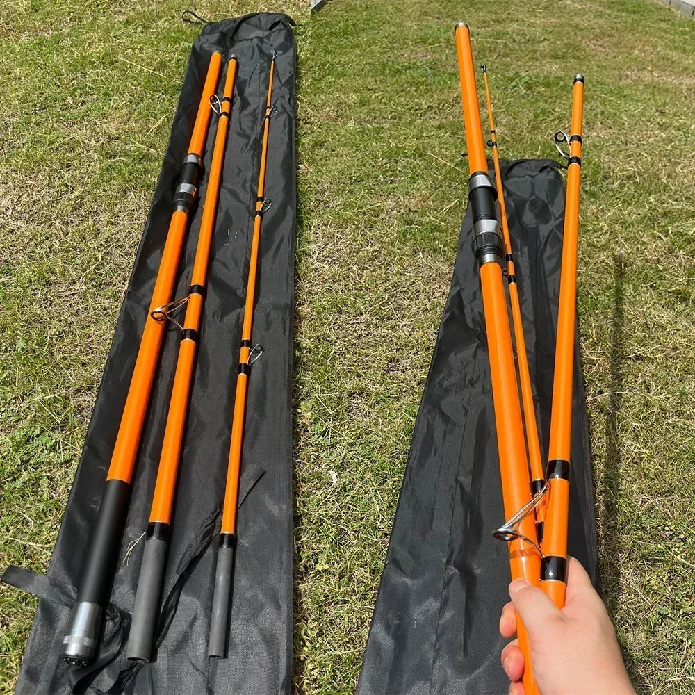 Three-Piece Carbon Surf Rod — 3.3–4.2 m