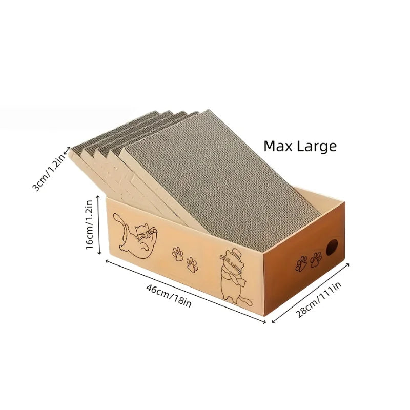 Double-Sided Cardboard Cat Scratching Boards, 5-Pack