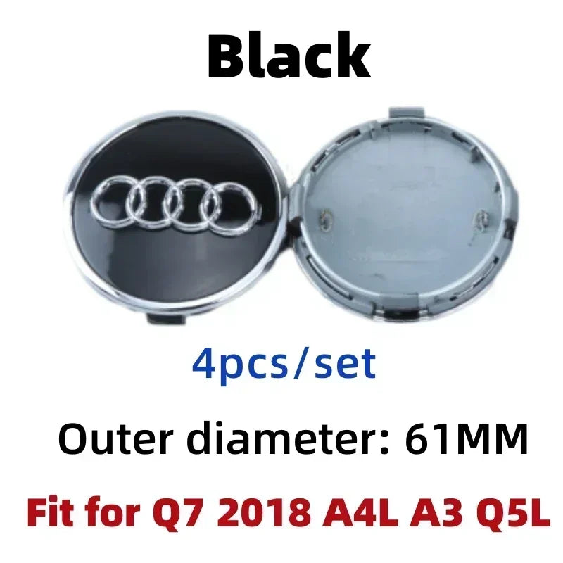 Replacement Wheel Center Caps – Set of 4, 60–77 mm Options