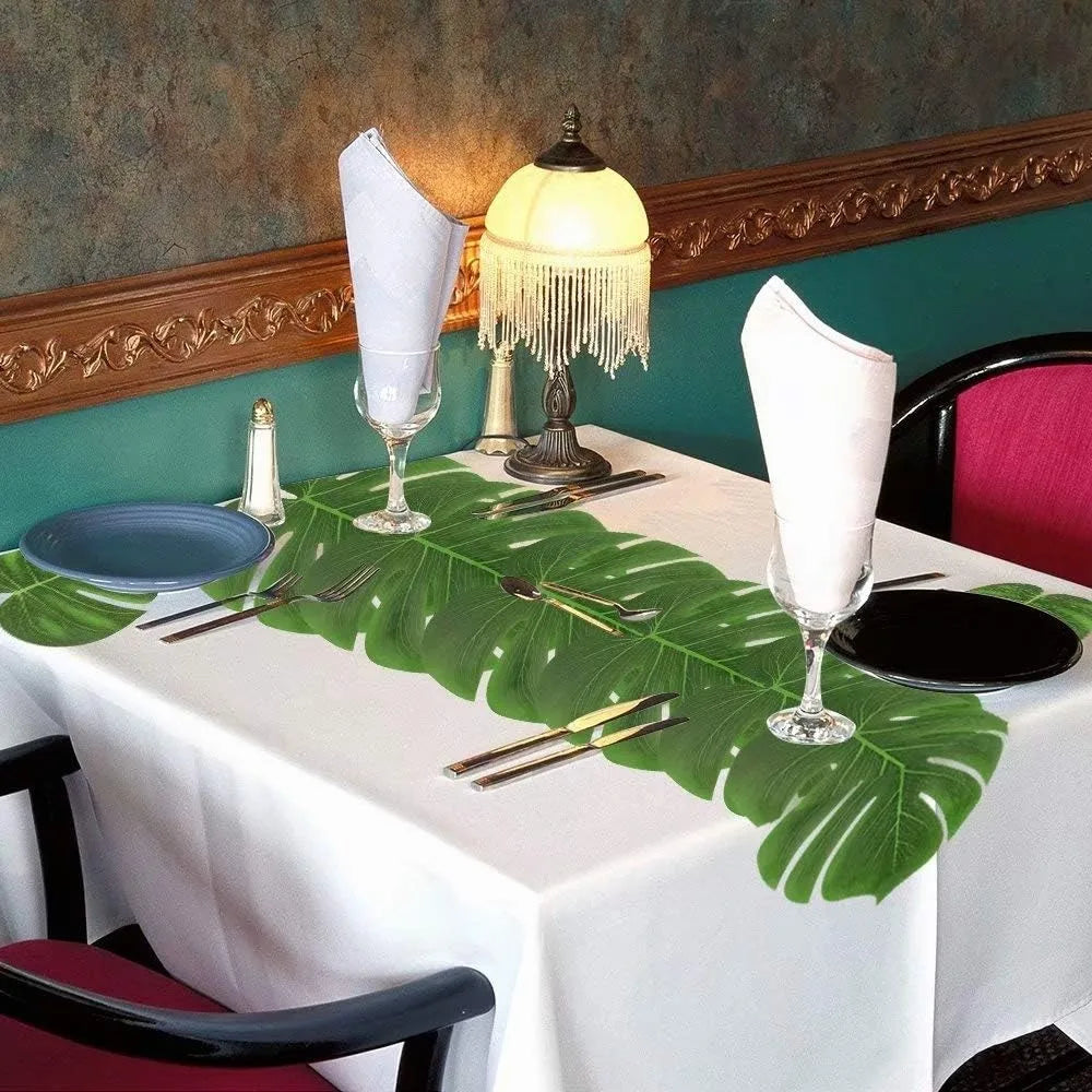 Tropical Palm Leaves & Hibiscus Flowers, 20 Pieces