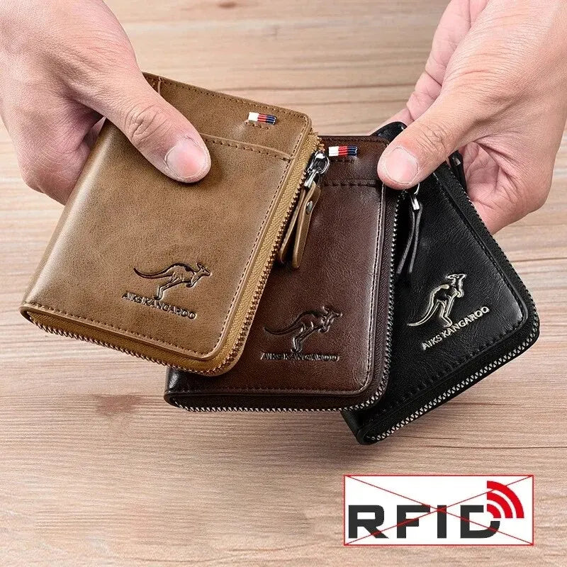 Men's Zipper Wallet & Card Holder