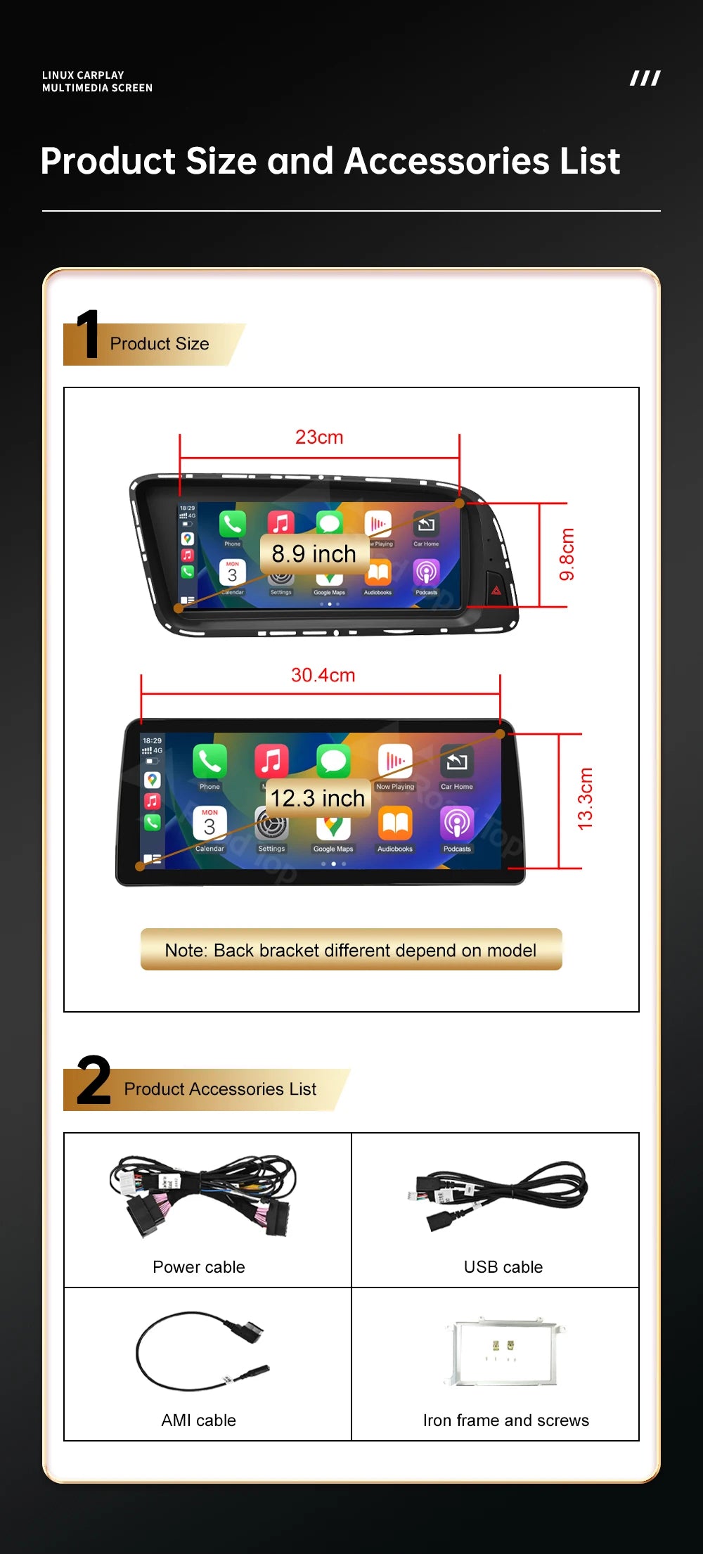 Road Top CarPlay Display for Audi Q5 2009–2017