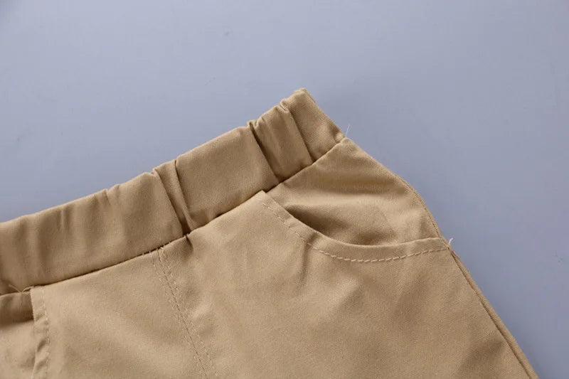 Children's Collared Shirt and Shorts Set