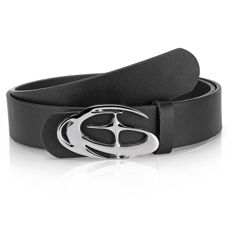 Men's Smooth-Buckle PU Belt