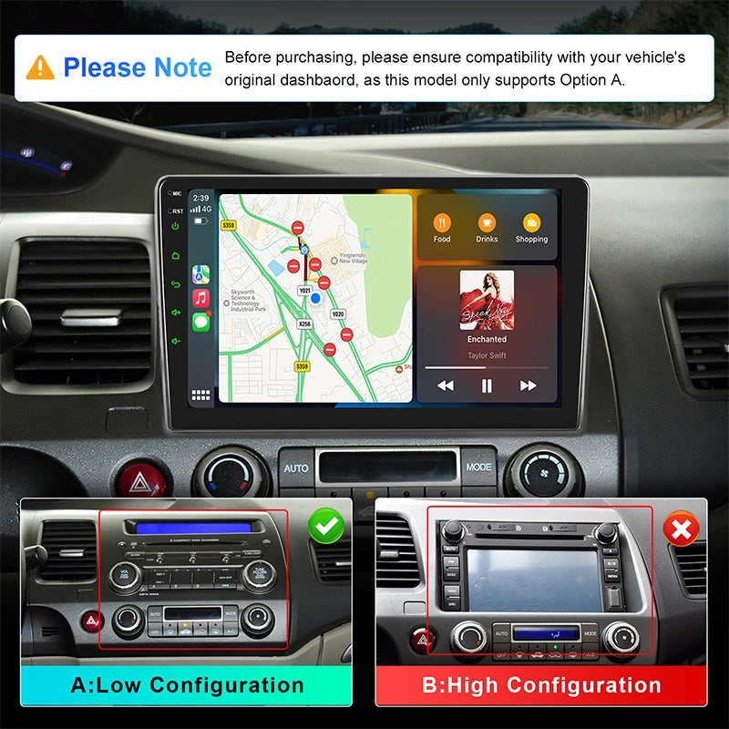 IYING MZY-01-A Stereo for Honda Civic 2006–2011