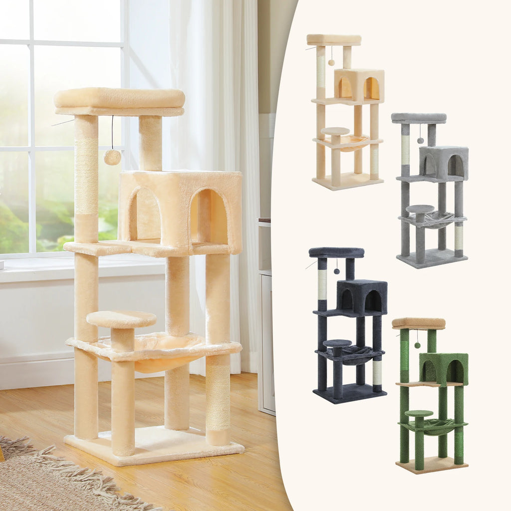 113cm Five-Level Cat Tree with Hammock & Condo