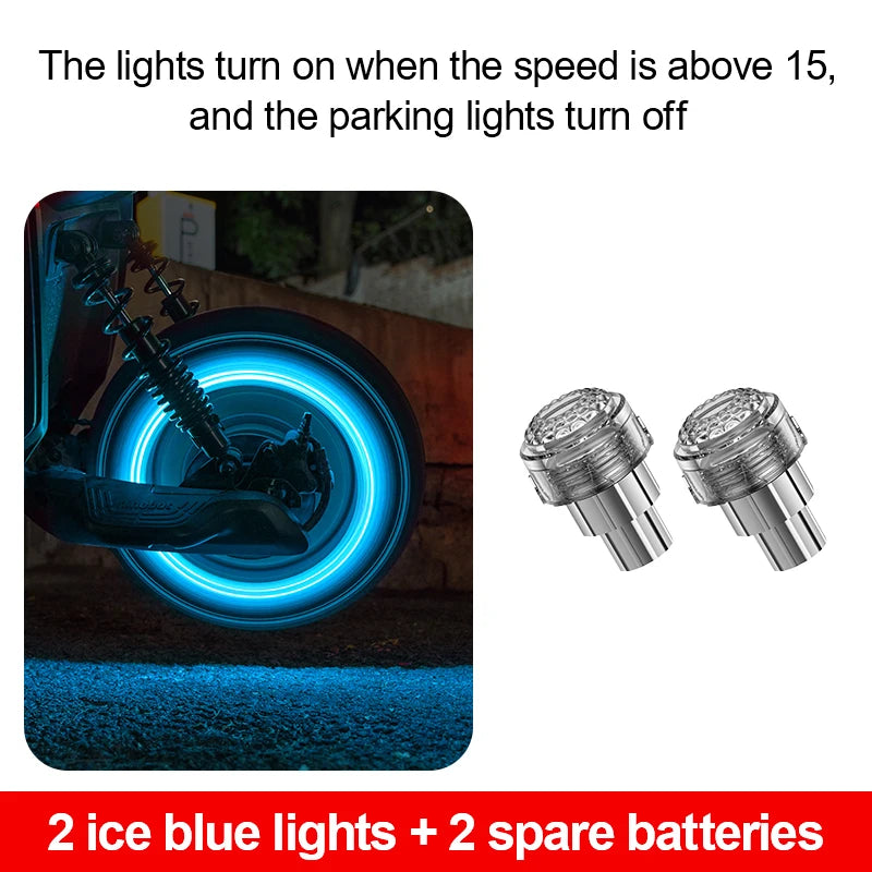 LED Tire Valve Lights – 2 or 4 Pieces