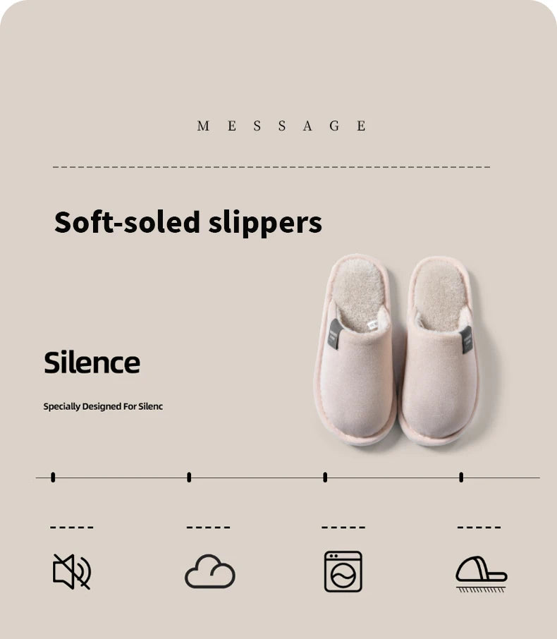 Men’s Faux-Suede Plush Indoor Slippers