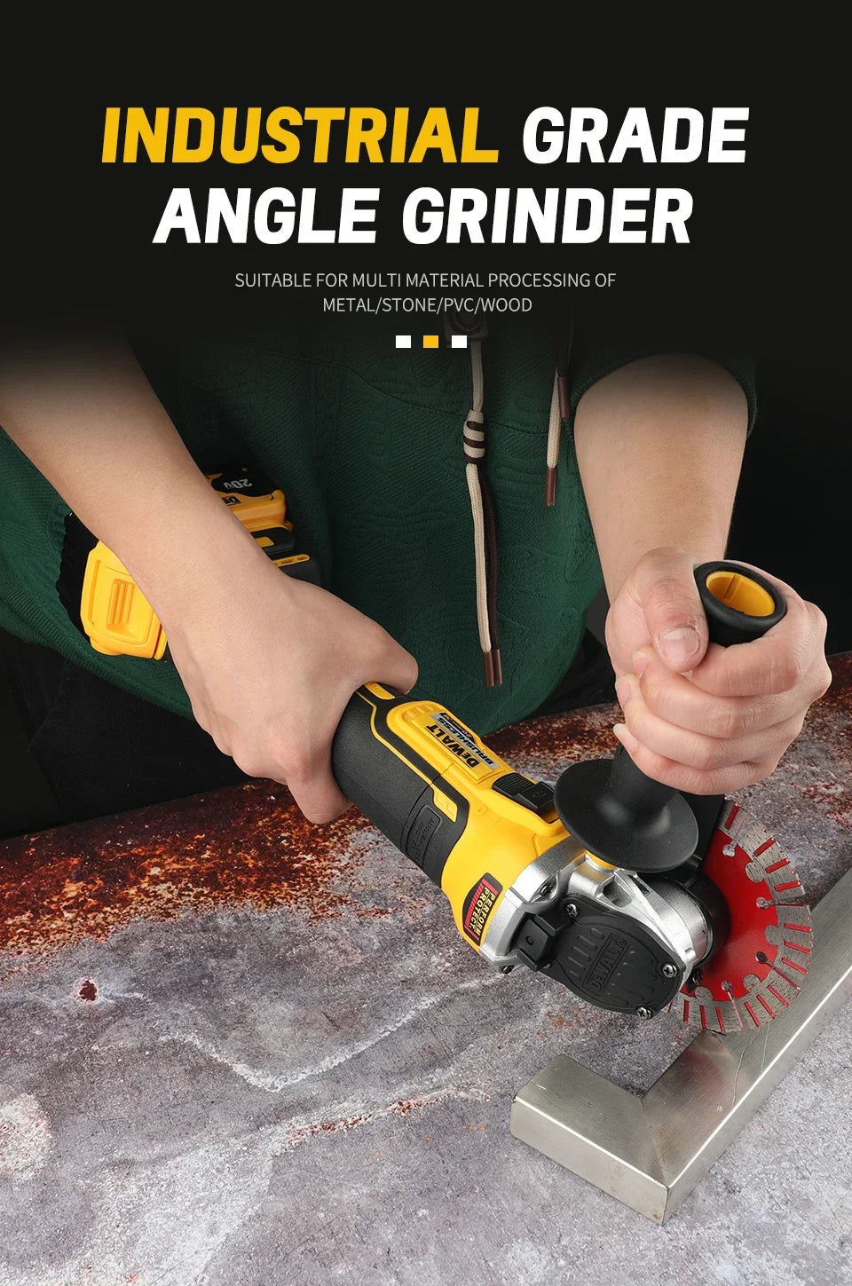 DEWALT DCG405 125 mm Angle Grinder — Tool Only