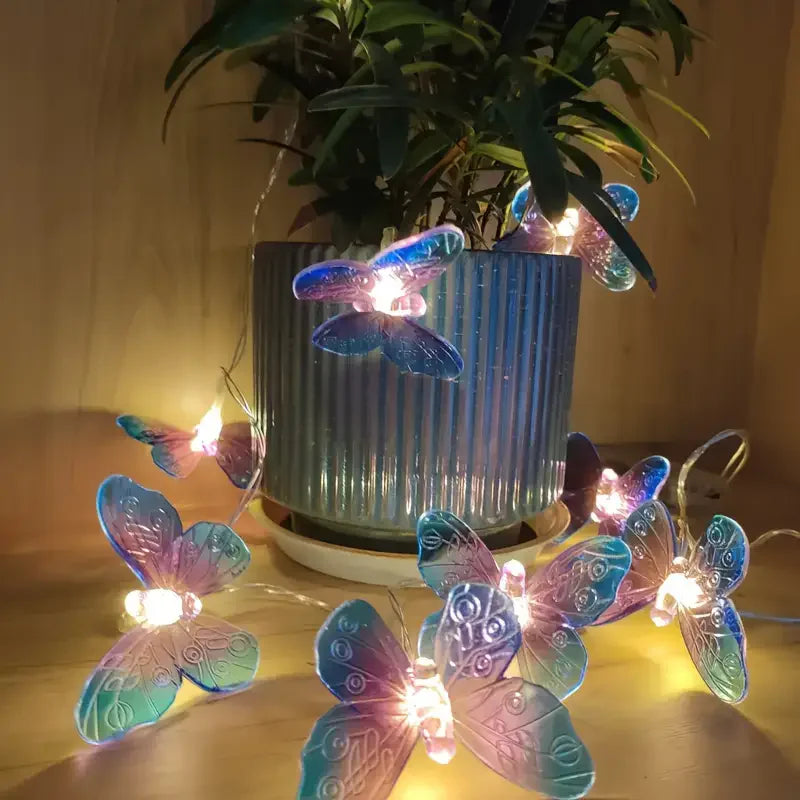 Butterfly LED String Lights, USB & Battery Options