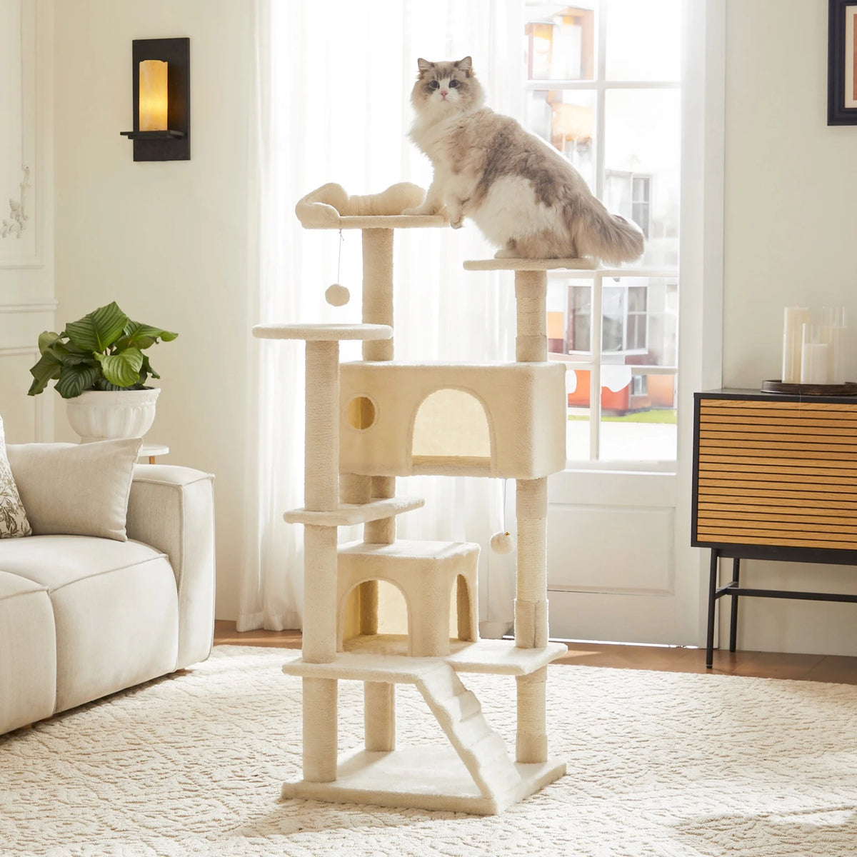 JHK 54" Cat Tree with Sisal Scratching Posts