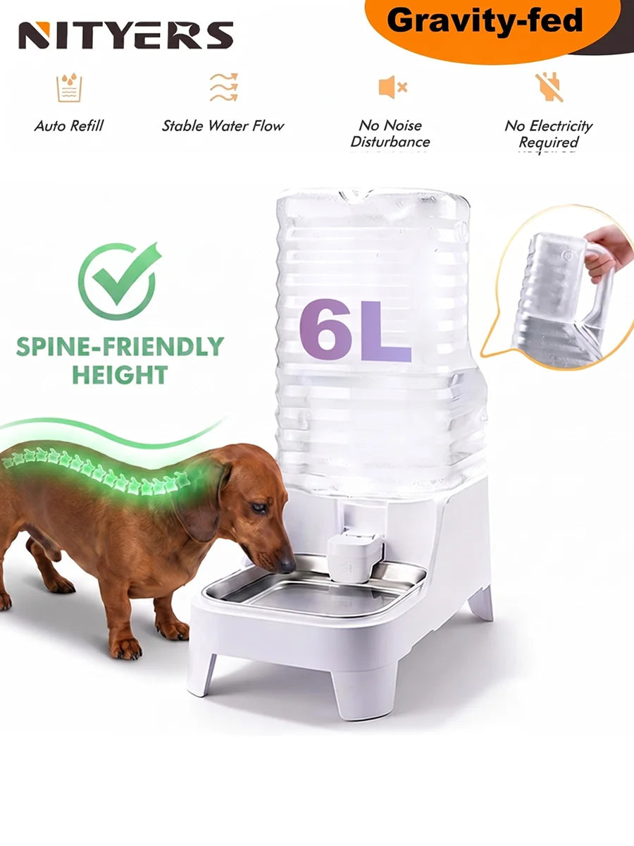 NITYERS 6L Gravity Pet Water Dispenser