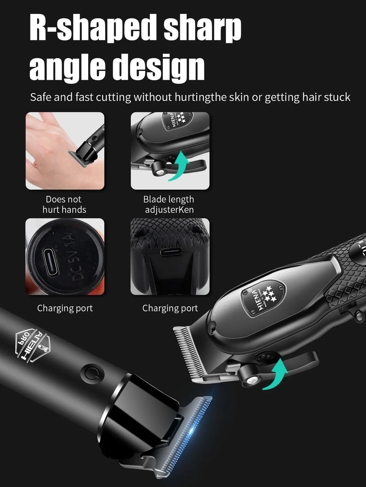 HIENA Rechargeable Hair Trimmer Kit