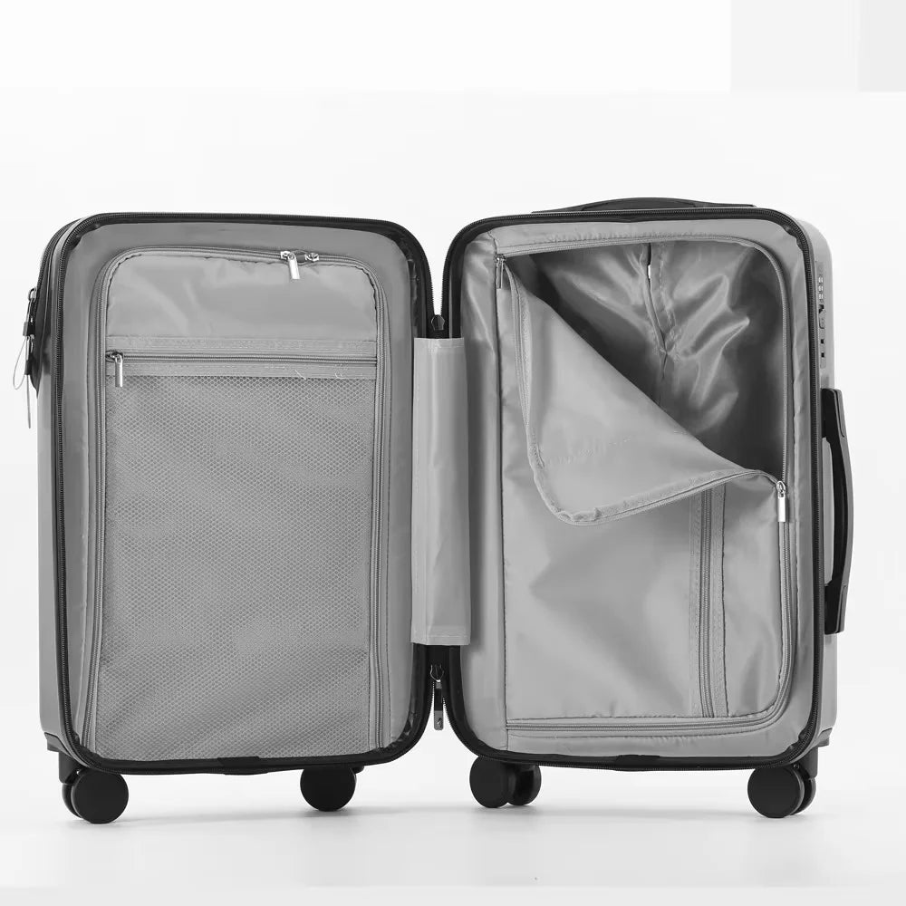 BunnyFly 20-inch Lightweight Carry-on Business Suitcase with Cup Holder Stylish Compact Luggage for Travel Whispering Desires Shoppe
