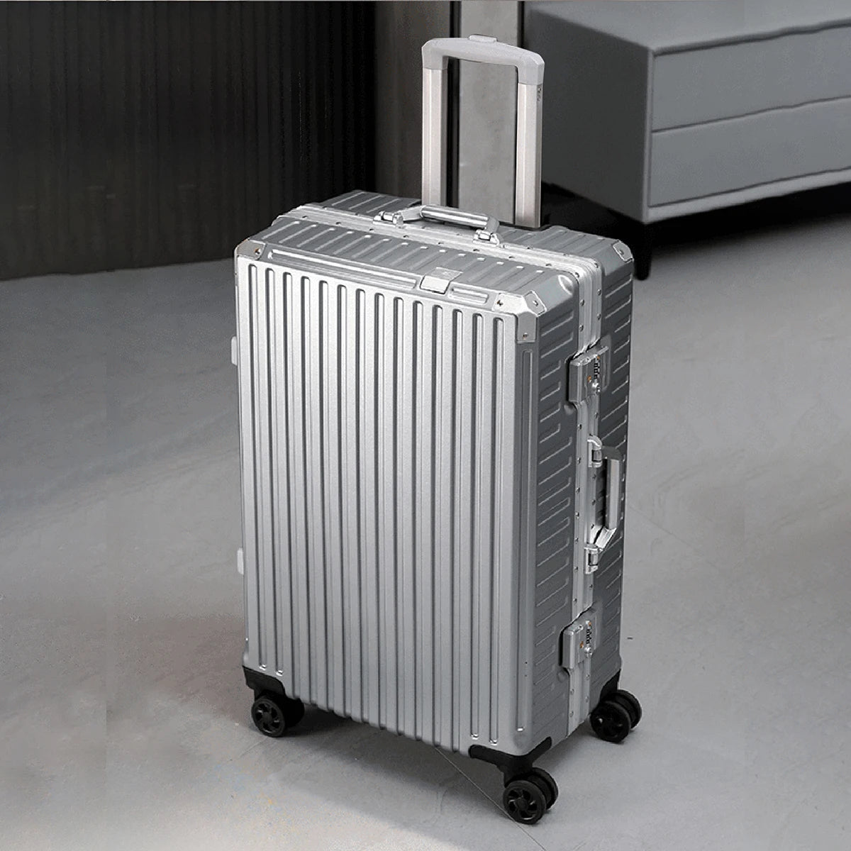 Trolley Luggage 20 24 26 28" Aluminum Frame Rolling Luggage Case USB Travel Suitcase on Wheels Combination Lock Carry on Luggage Whispering Desires Shoppe
