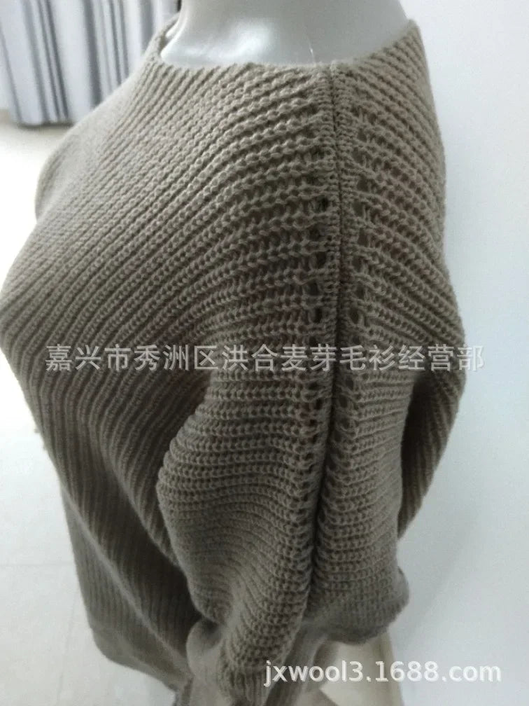 2026 New Winter Knitwear Women's Batwing Sleeve Knitted Pullover Solid Casual Loose Sweaters Ladies O-Neck Basic Pullover Jumper Whispering Desires Shoppe