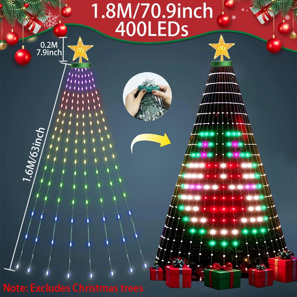 400-LED RGBIC Christmas Tree Light Strings