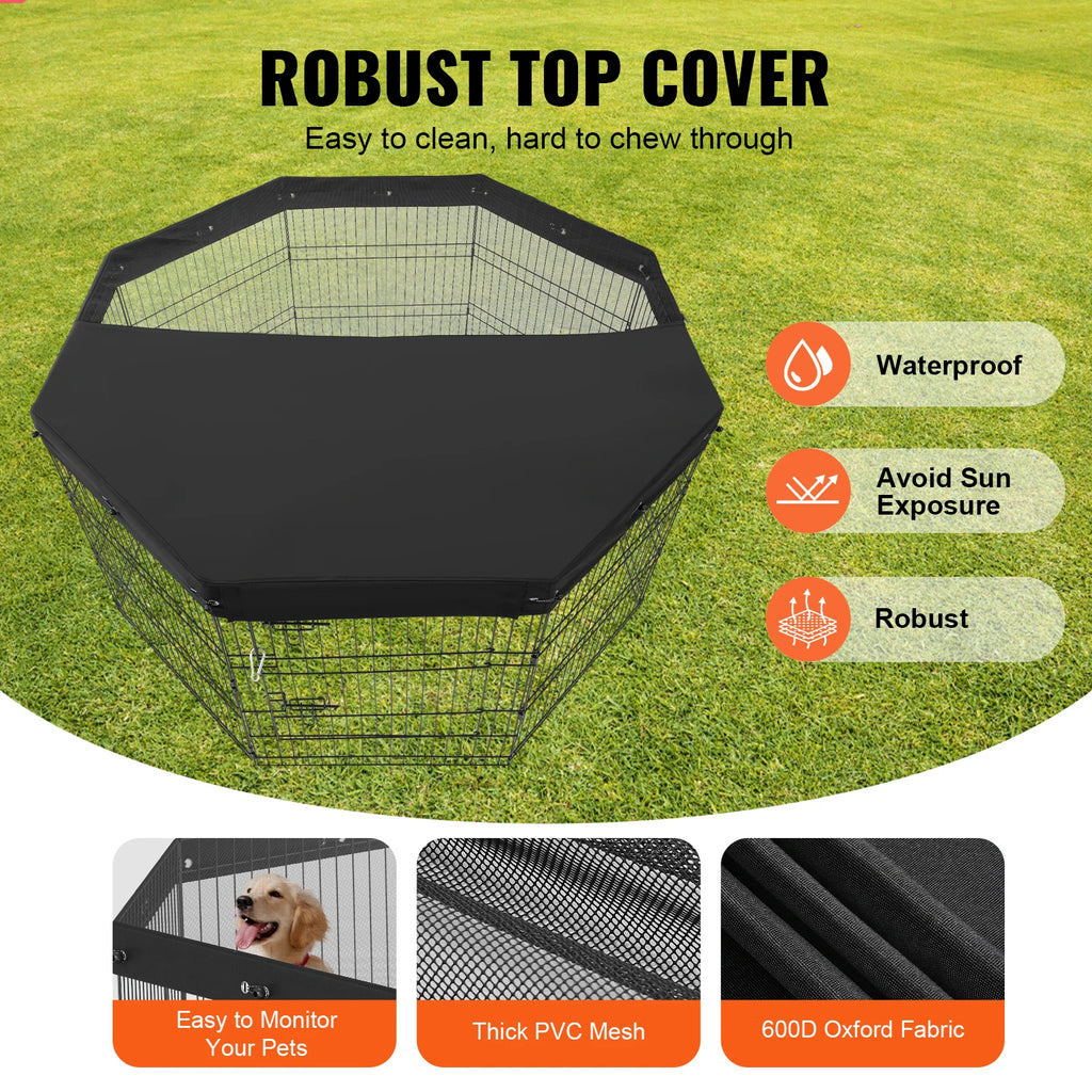 VEVOR Eight-Panel Dog Playpen with Fabric Cover