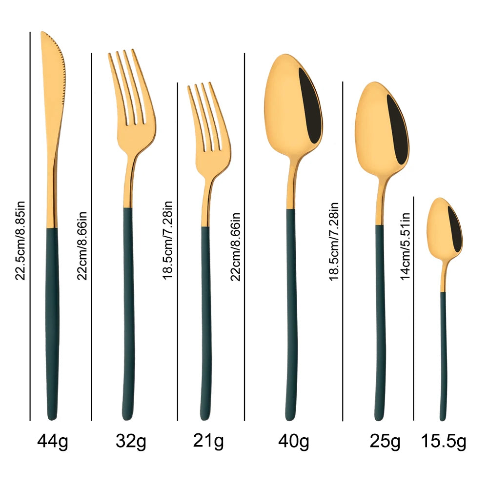 PINKTEN Stainless Steel Flatware — 6 Pieces