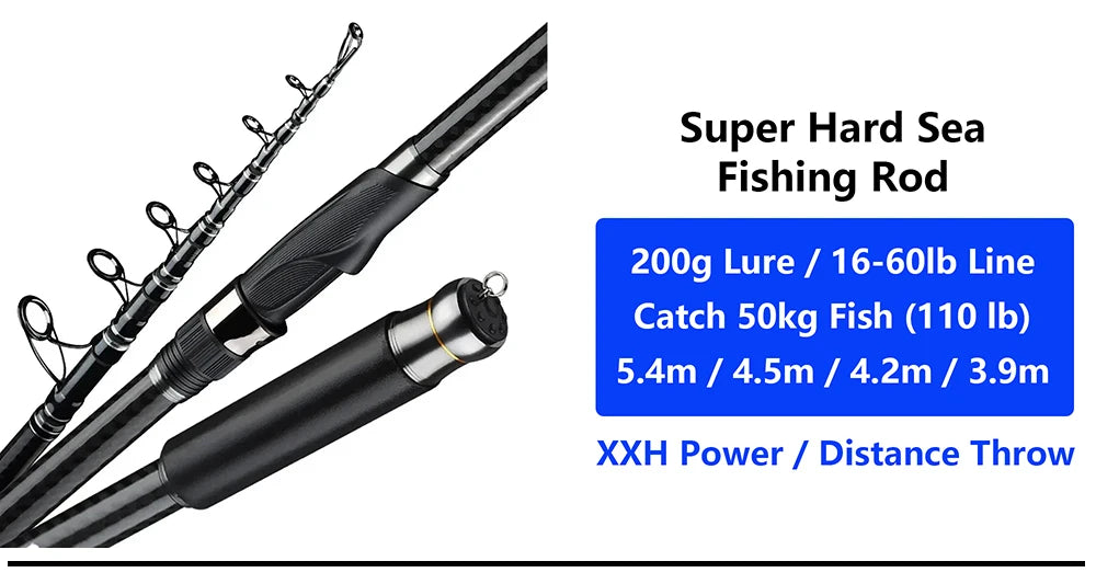 Carbon Fishing Rod with Two Tips — 2.7 or 3 m