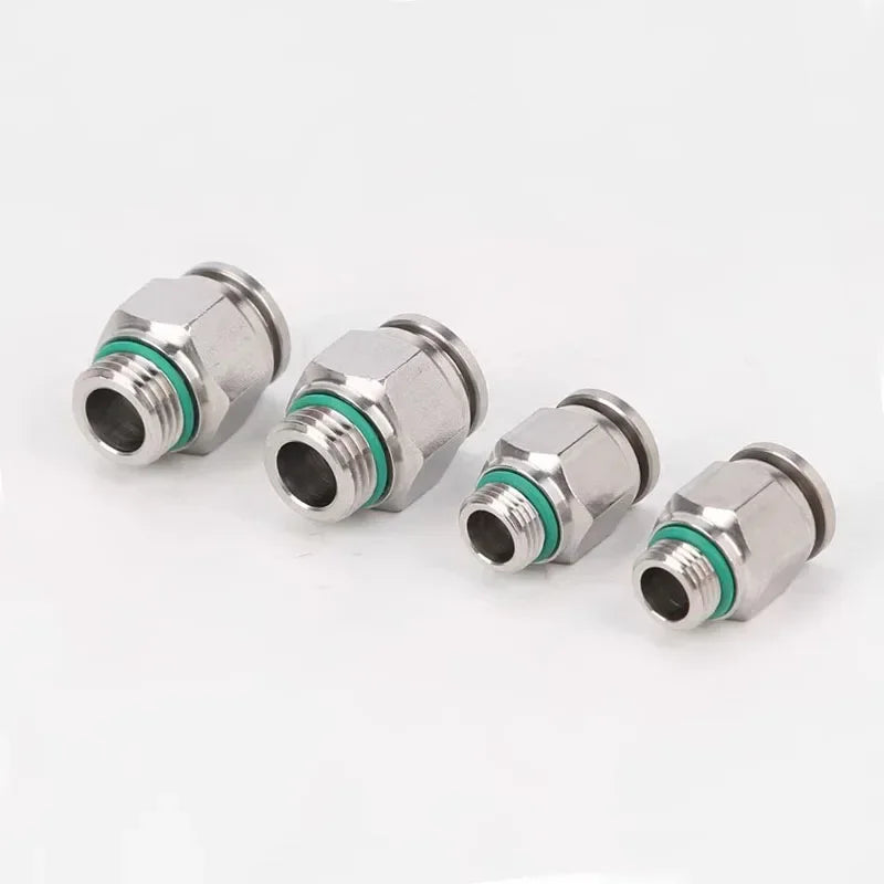 304 Stainless Steel Pneumatic Connectors — Assorted Packs
