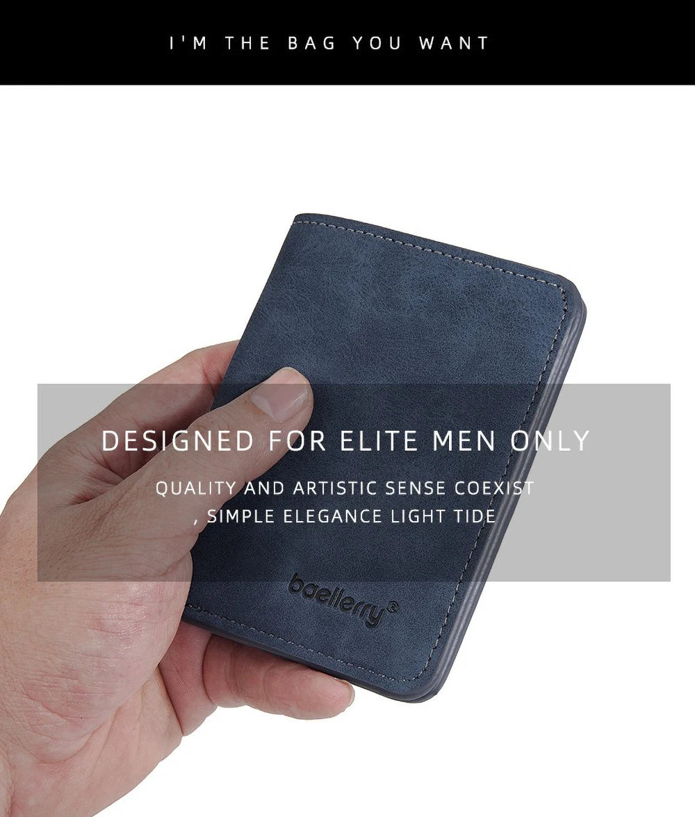Baellerry Men's PU Wallet with Money Clip