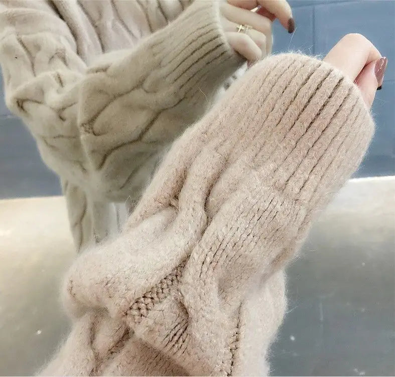 Women's Loose Round-Neck Knit Pullover