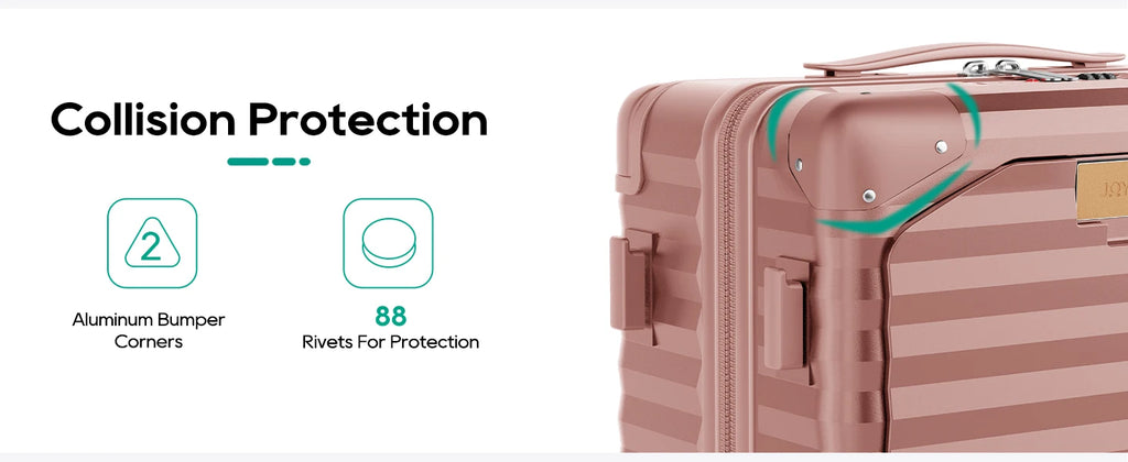 20 inch Front-opening Carry-on Luggage Suitcase with Cup Holder, TSA Lock, Spinner Wheels Whispering Desires Shoppe