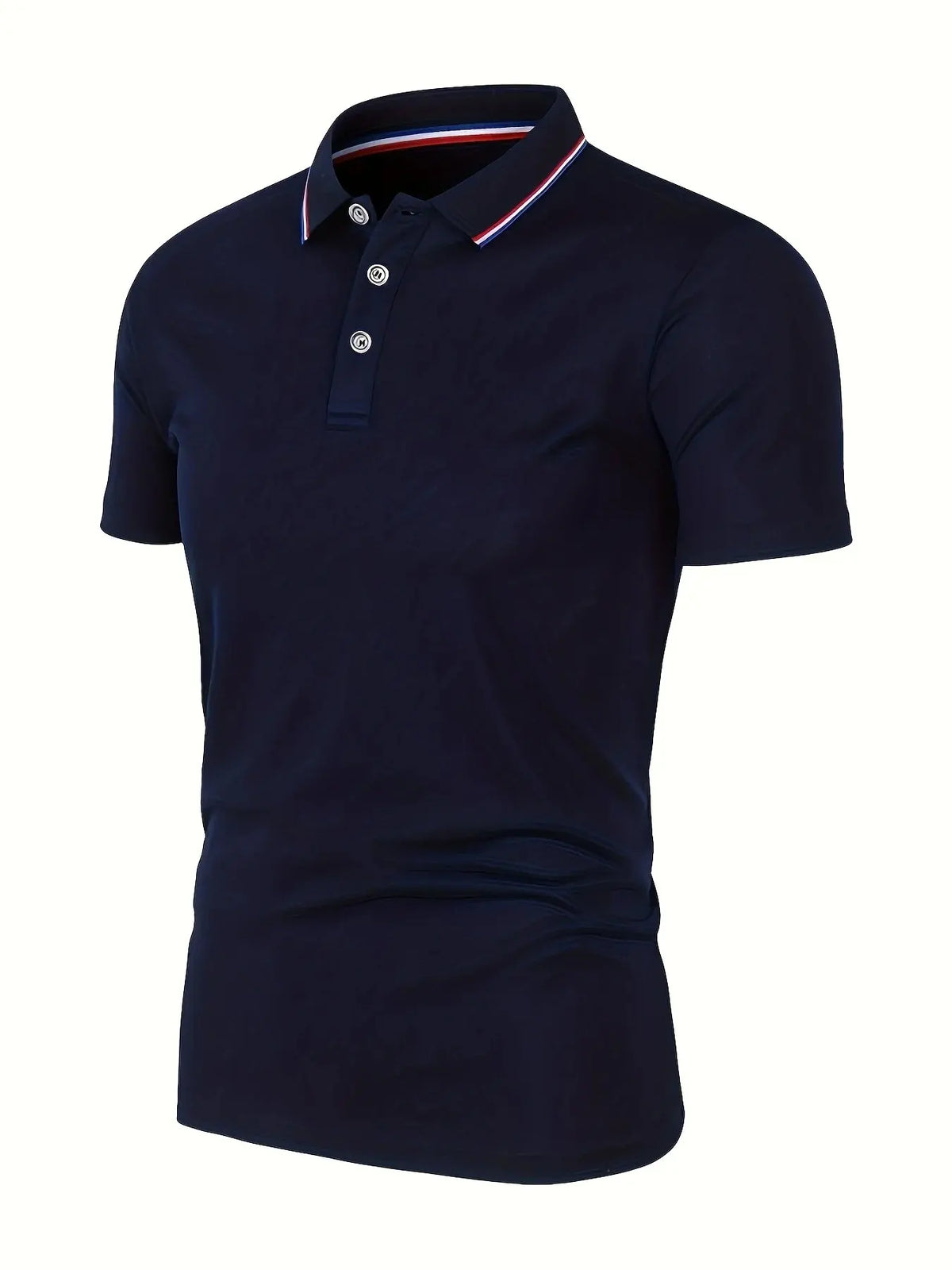 Men's Solid-Color Short-Sleeve Polo Shirt