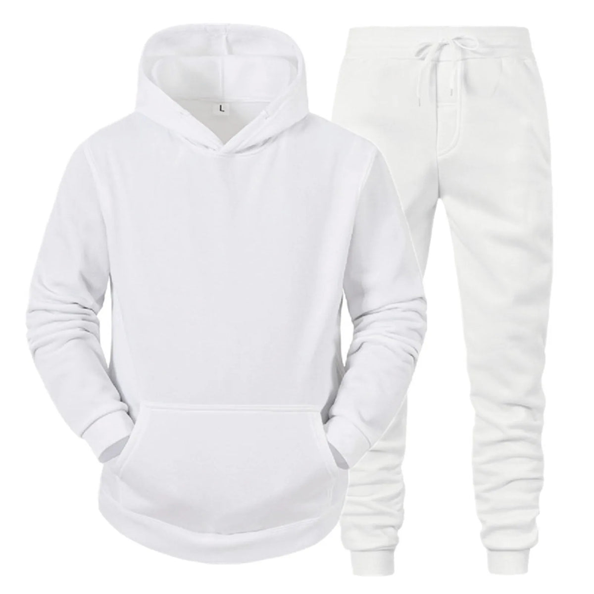 Men's Solid-Color Sweatshirt & Jogger Set