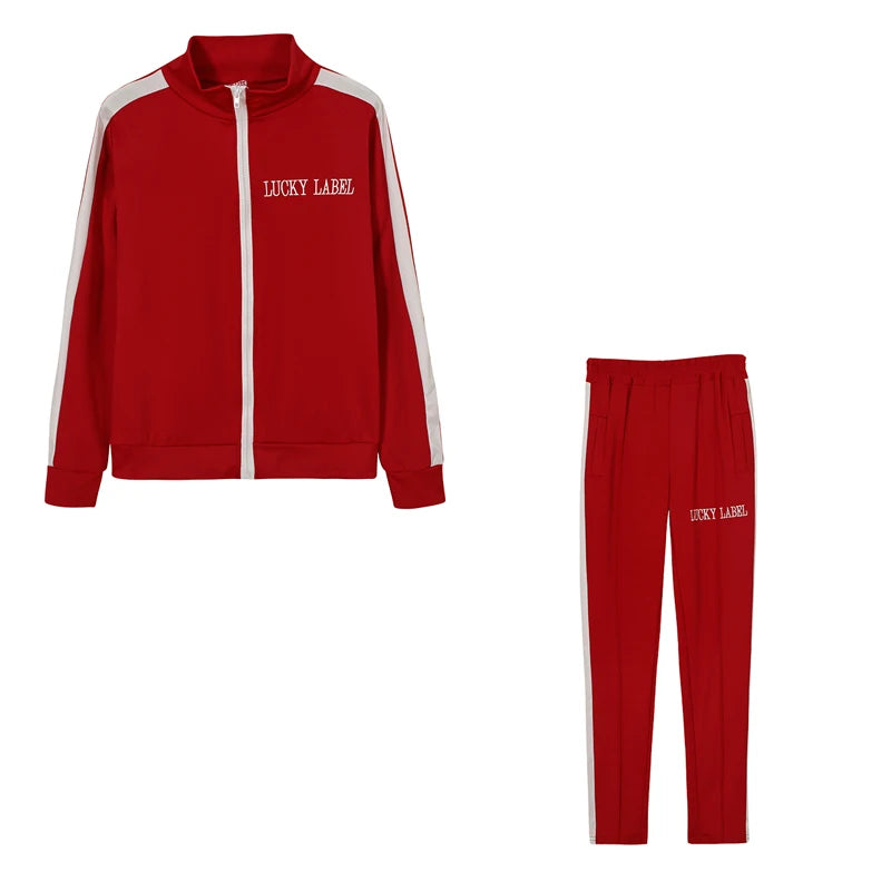 Women's Embroidered Zip-Up Top and Pants Set