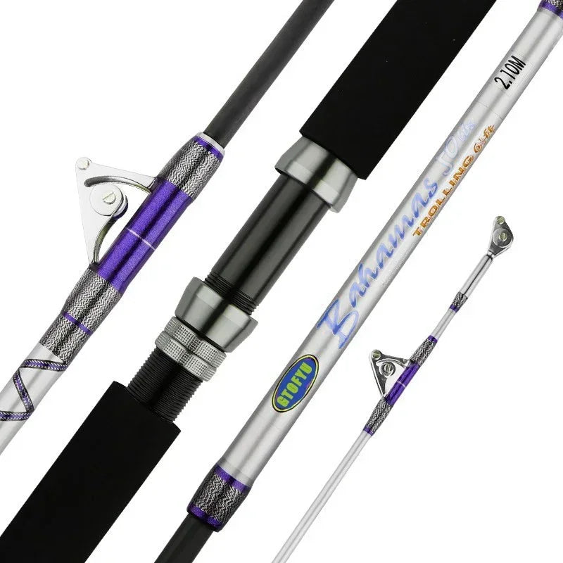 Two-Section Carbon Boat Fishing Rod — 1.98 or 2.1 m