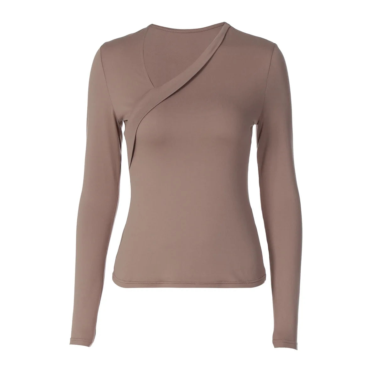 Women's Asymmetric Long-Sleeve Top and Flared Pants Set