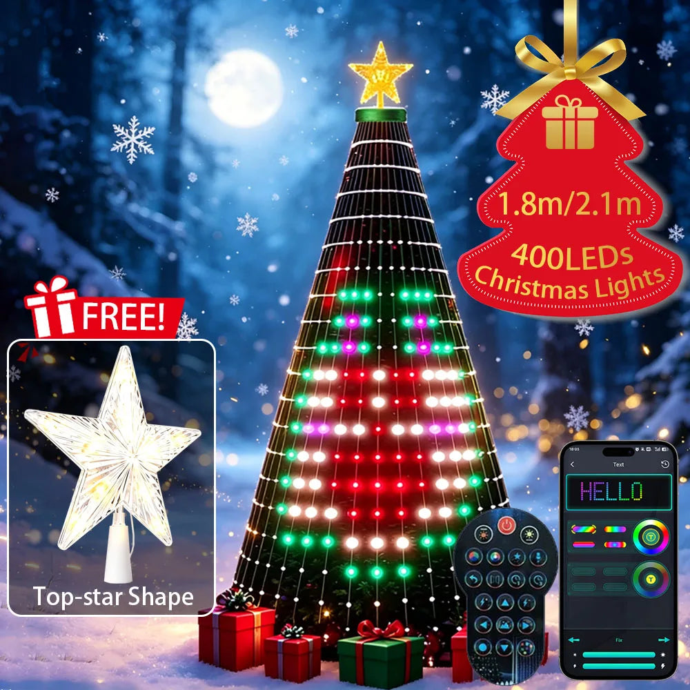400-LED RGBIC Christmas Tree Light Strings