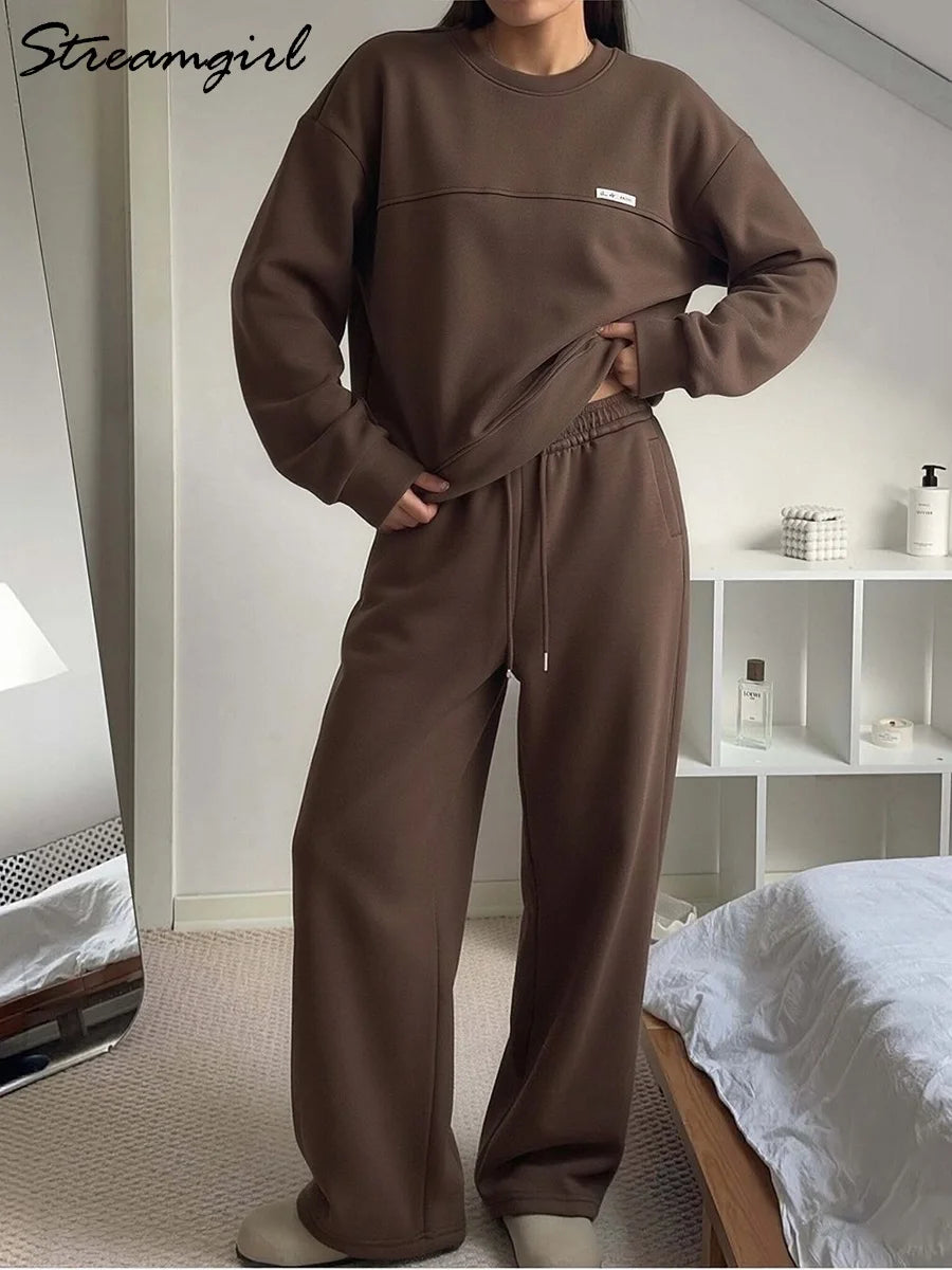 Women's Crewneck Sweatshirt and Pants Set